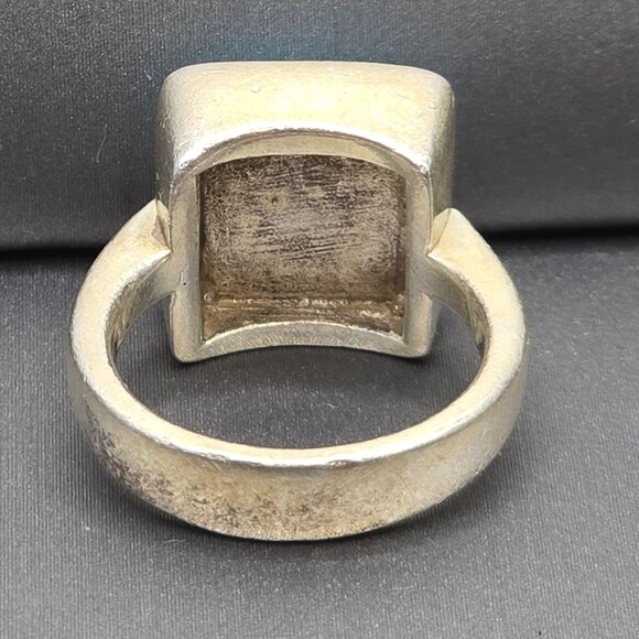 VTG Southwestern Sterling Silver Kingsman Turquoise Ring 4.5 Signed PD - Picture 3 of 10